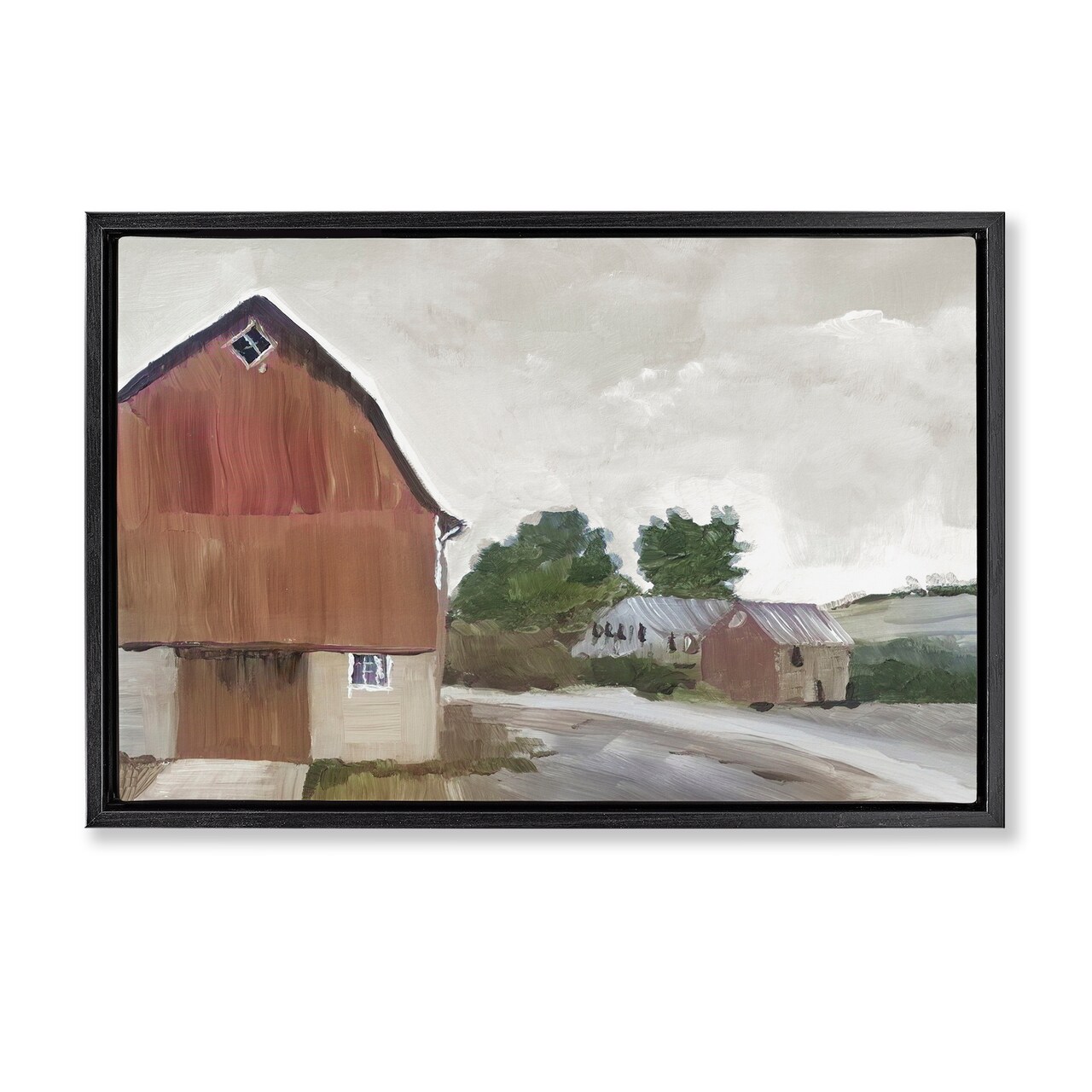 Stupell Industries Grace Farm Barn View Floating Frame, design by Errico & Slyp